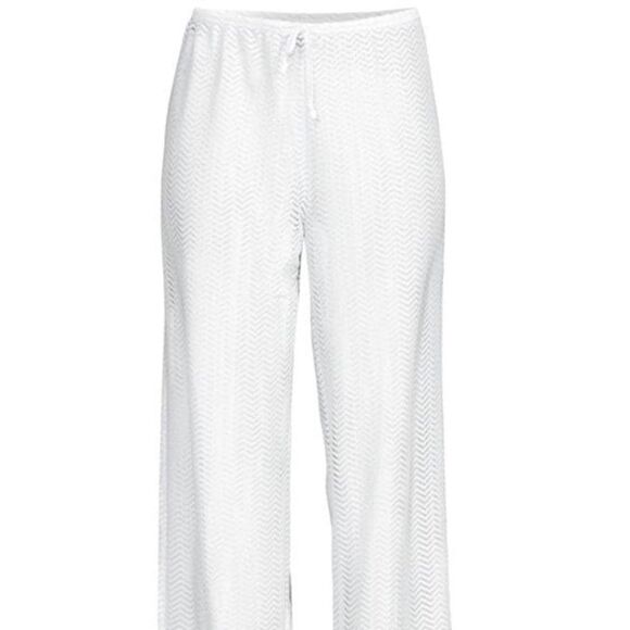 CALVIN KLEIN Women's Wide-Leg Beach Cover-Up Pants, Chevron Wide Leg M, L - Picture 13 of 15